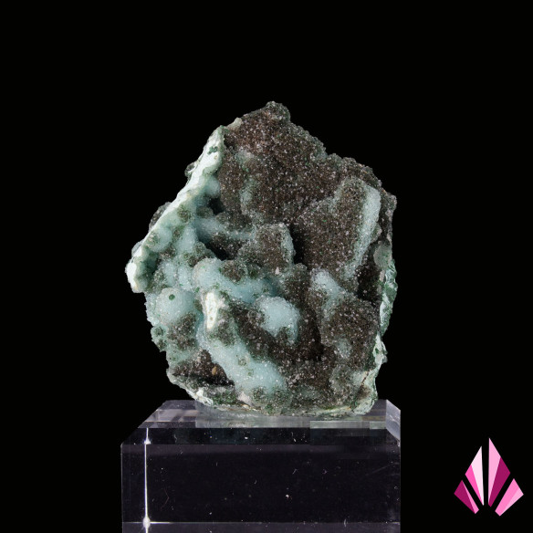 Chrysocolla and primary malachite on quartzite gangue. Ref495