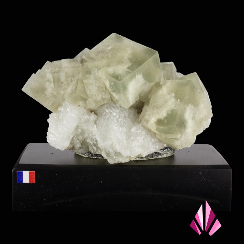 Fluorite on quartz – Avellan mine, Var, France