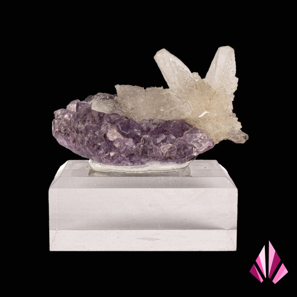 Calcite on Amethyst – Minas Gerais, Brazil (2008)