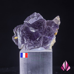 Fluorine violette de la mine de Fontsante dans le Var.