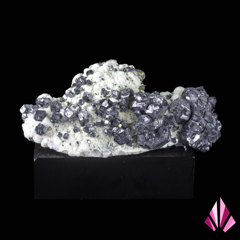 Galène et chalcopyrite sur calcite mine de Madan en Bulgarie (année 2008)