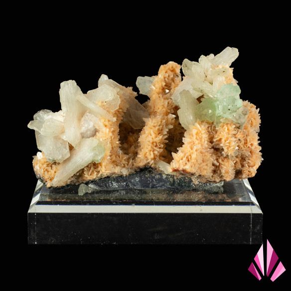 Stilbite & Apophyllite - Poona, India (#571)
