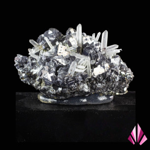 Quartz on Galena from Madan Bulgaria Ref572