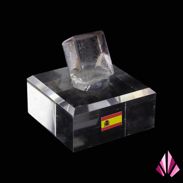 Transparent cubic fluorite crystal from Asturias, Spain, collected in 2009