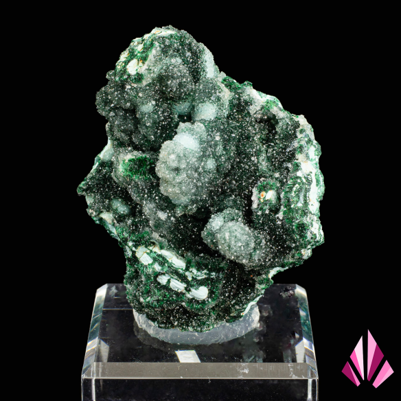 Chrysocolla - DR Congo with an attractive blue-green colour, presented on a bevelled acrylic base | Ref. 596
