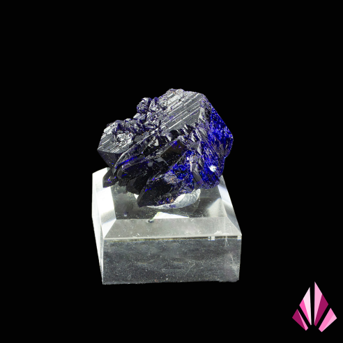 Petite Azurite proposée sur socle en provenance de Kerrouchen, Maroc | Réf.595