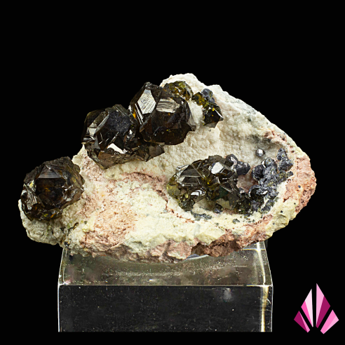 Cleiophane on quartz - Madan, Bulgaria | Ref. 605