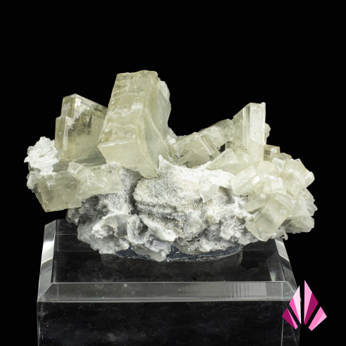 Baryte sur quartz sur socle - Zlatograd, Bulgarie (#609)