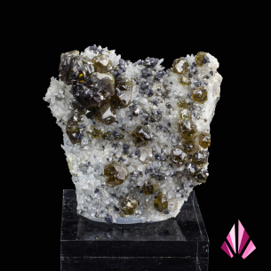 Cleiophane Galena Quartz displayed on base - Madan, Bulgaria | (#610)