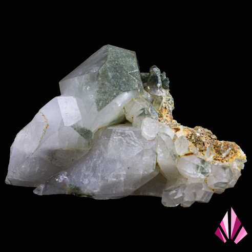 Quartz with Chlorite from Mont Blanc, France (Ref. 136)