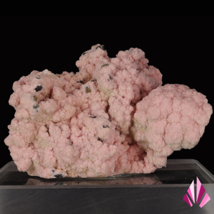 Pink rhodochrosite from Madan, Bulgaria, finely crystallised rounded aggregates