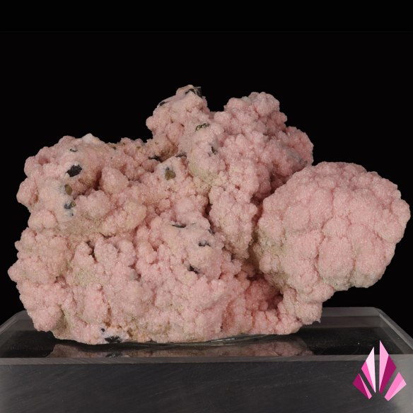 Rhodochrosite rose de Madan, Bulgarie, agrégats arrondis finement cristallisés