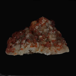 Quartz hématoïde sur fluorite