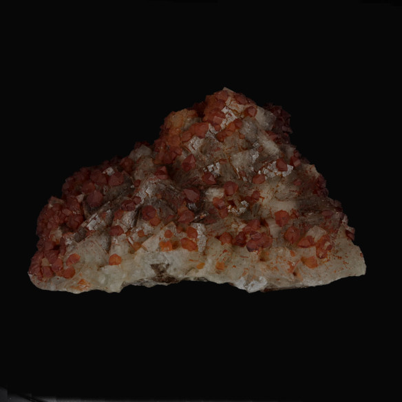 Quartz hématoïde sur fluorite