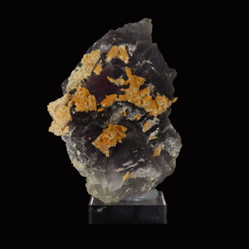 Fluorite with calcite encrustation