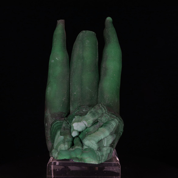 Stalactites de malachite (Congo)