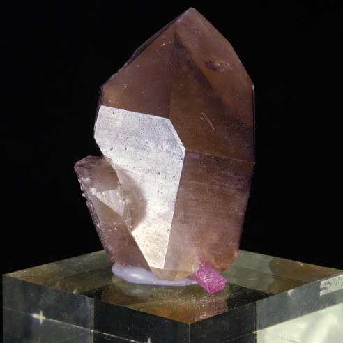 Quartz avec tourmaline rose (brésil)