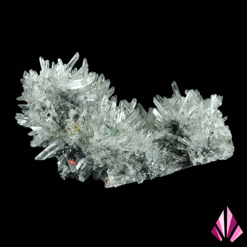 Limpid quartz with galena and blende association