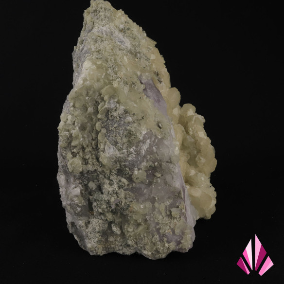 Quartz améthyste avec Calcite