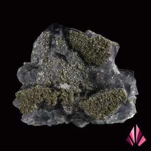 Chalcopyrite sur fluorine mine de Jalingo au Nigéria. 2