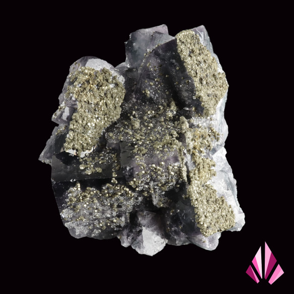 Chalcopyrite on fluorite (Jalingo- Nigéria)