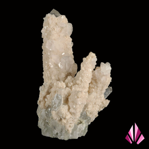 Quartz recouvert de calcite