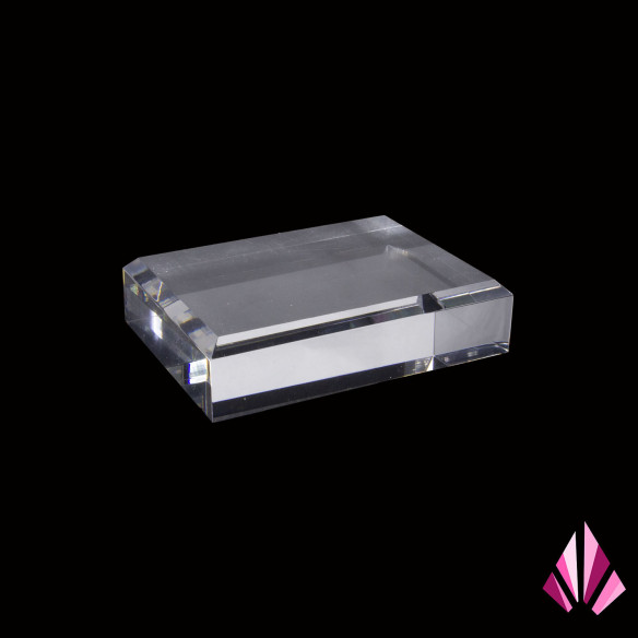 Acrylic mineral base with bevelled corners: 80x60x20mm