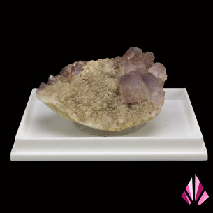 Fluorite on quartz : fontsante (Var)