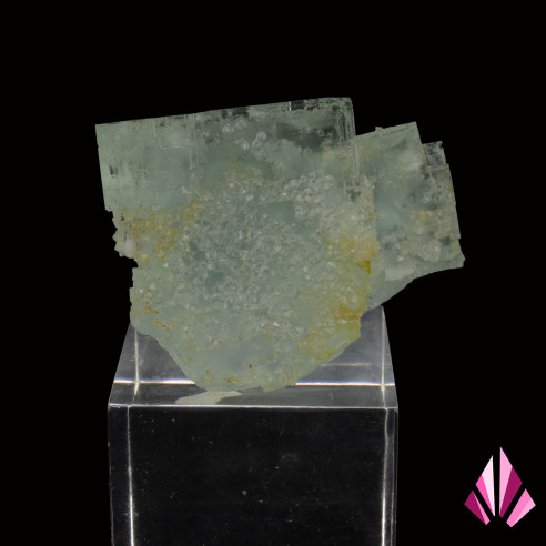 Fluorine saupoudrée de petits quartz  France