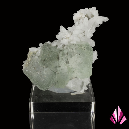 Fluorite sprinkled with pyrite and quartz