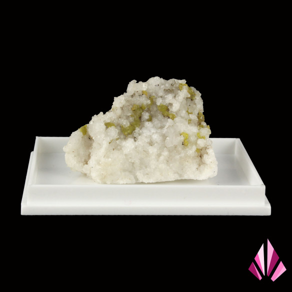 Pyromorphite sur quartz (France)
