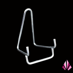 Metal easel in chromed steel