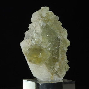 Fluorite & Quartz - L'Avelan, France | Ref. 42: Main face