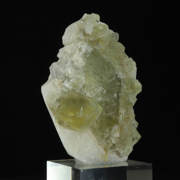 Fluorite & Quartz - L'Avelan, France | Ref. 42: Main face