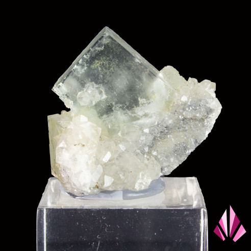 Fluorite on quartz (Réf264)