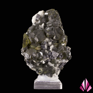 Homogenous set of cleophane green blende and galena from Bulgaria.