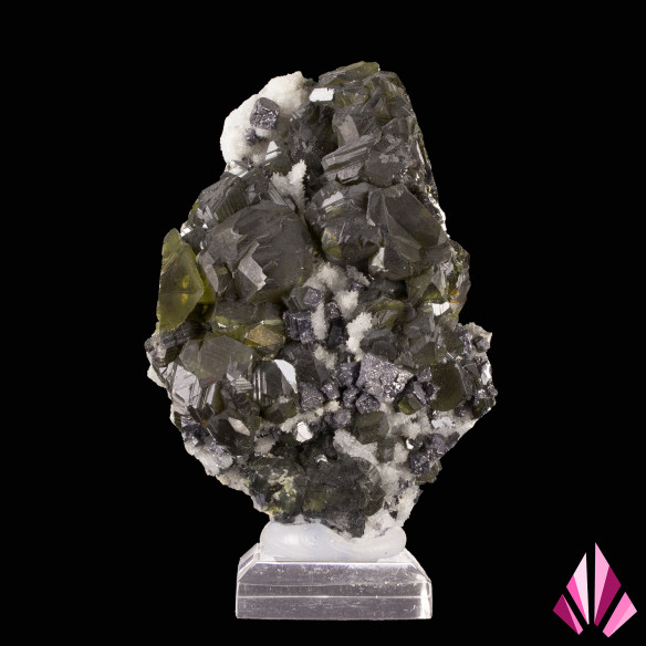 Homogenous set of cleophane green blende and galena from Bulgaria.