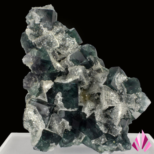 Superb fluorite-quartz association Nigeria.