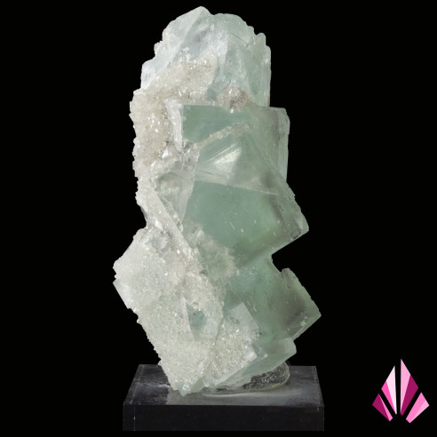 Quartz-coated fluorite Ref365: light green color.