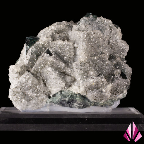 Fluorines du Nigéria recouverte de quartz (mine de Jalingo) Ref349