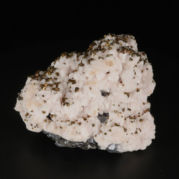 Association de chalcopyrite et manganocalcite : minéraux