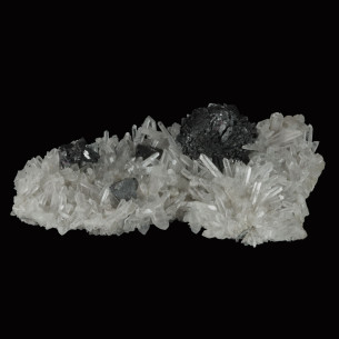 Nice black blende on quartz (Bulgaria)