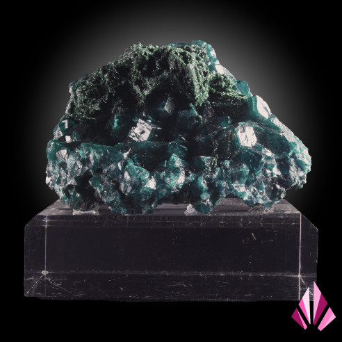 Dioptase and malachite RD Congo Ref431.