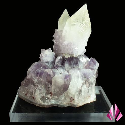 Calcite and Amethyst Brazil Ref436.