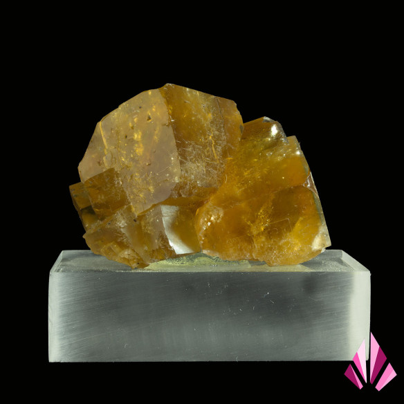 Yellow fluorite from Valzergues for sale (1980) Former collection (#451).