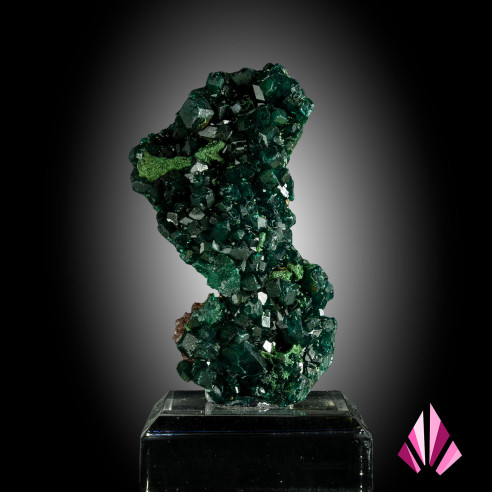 Dioptase and Malachite Congo Ref454.